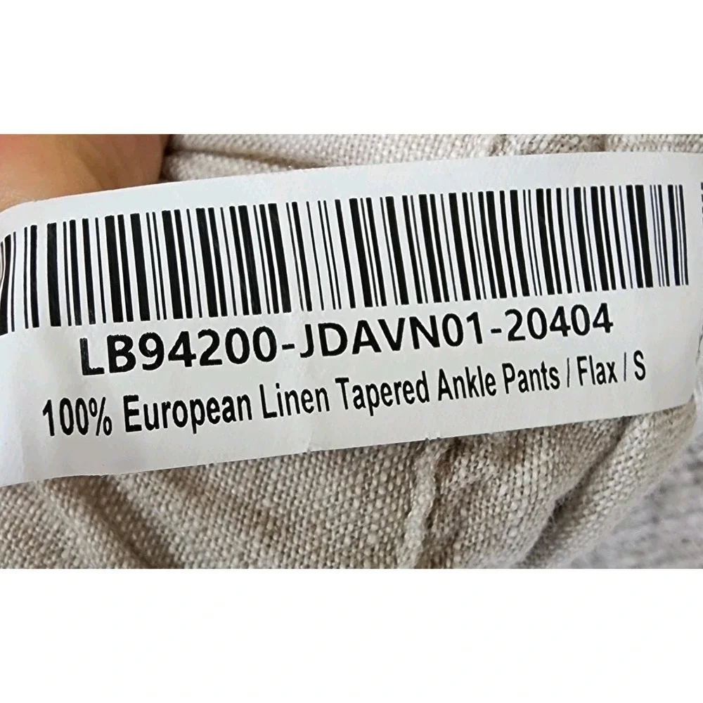 Quince 100% Linen Pants Womens S Natural Beige Pull On Light Taper Quiet Luxury
